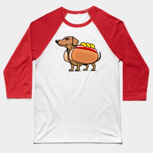 Dachshund Hotdog Sausage Baseball T-Shirt